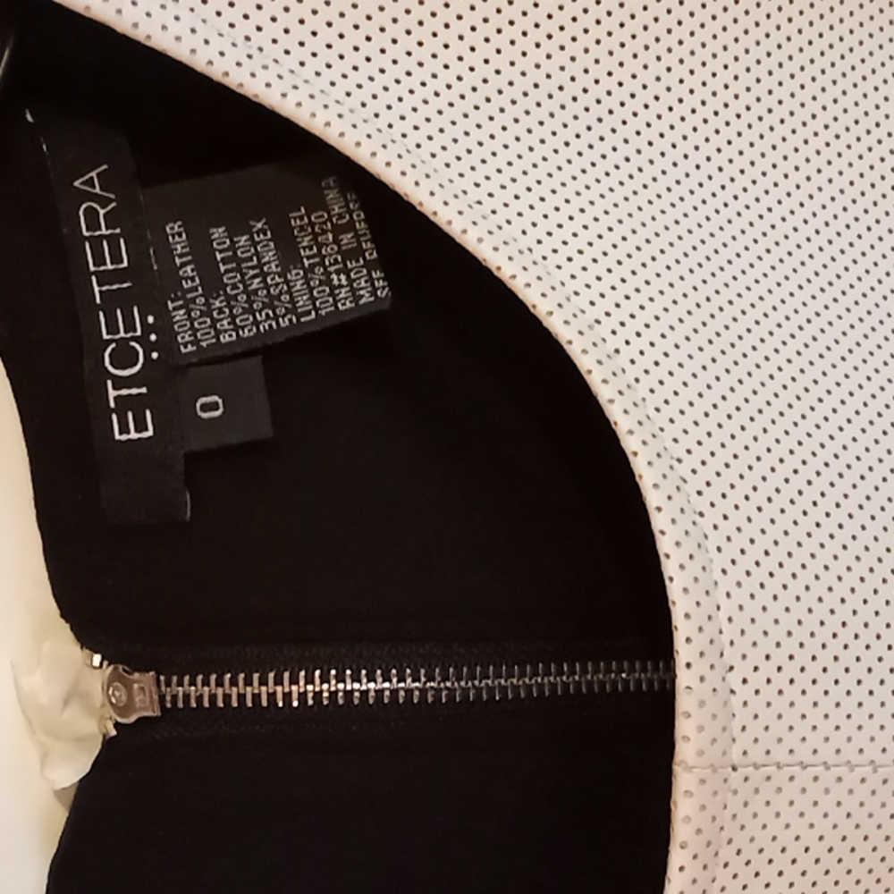 Etcetera Genuine Leather Polyester Top - Picture 2 of 12